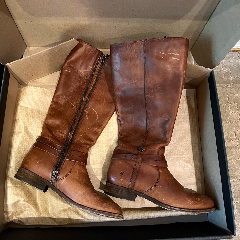 Boots - Frye Melissa Belted Tall